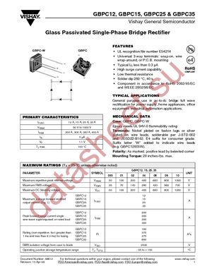 GBPC1206-E3/51 datasheet  